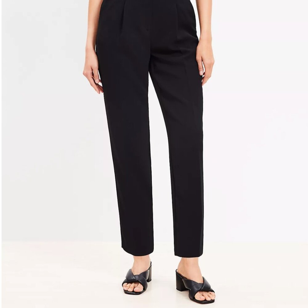 NWT - Pleated Tapered Pants in Crepe